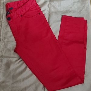 Armani pants red woman straight